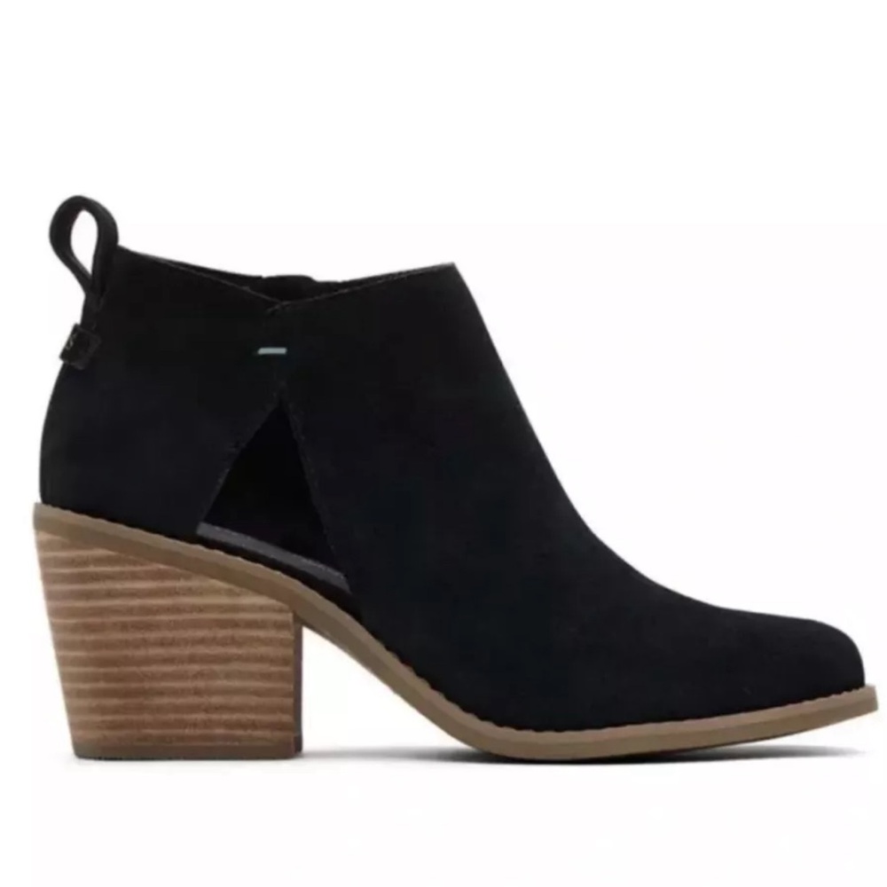 TOMS Lea Suede Bootie Size 9.5 US Women Black NEW